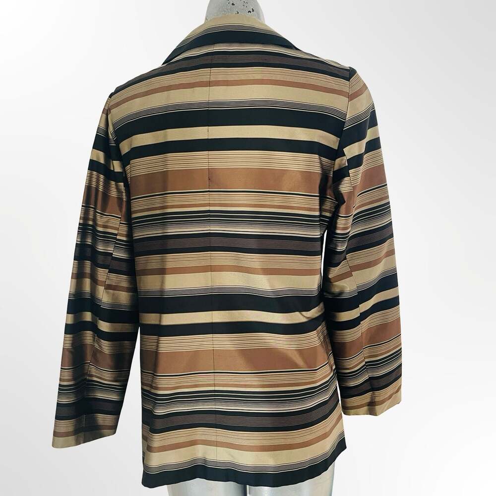 Kasper & Company ASL Women's Striped Silk Blazer Jacket - Picture 3 of 7